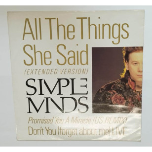 Simple Minds - All The Things She Said 1986 UK 12" Single Vinyl LP ***READY TO SHIP from Hong Kong***